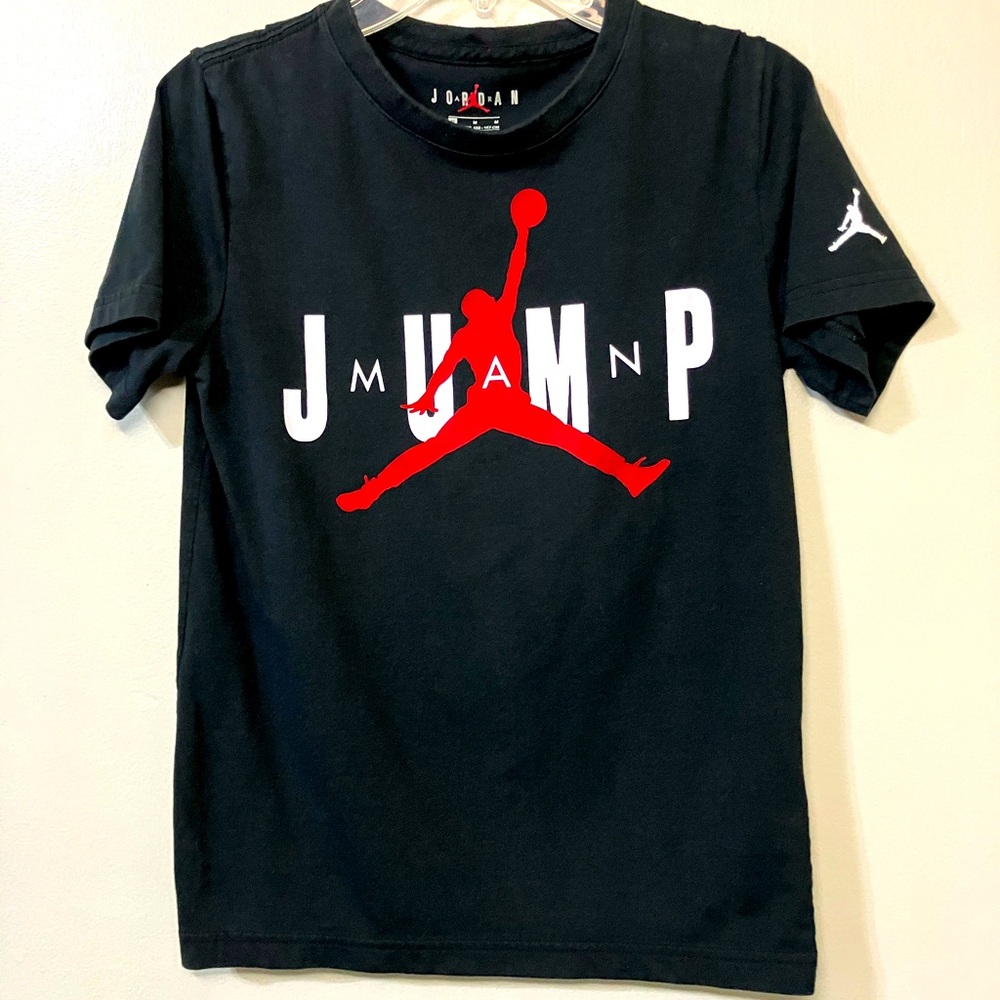 Jordan Retro Jumpman T-Shirt Youth Medium(10-12) Black Big Chest HitLogo